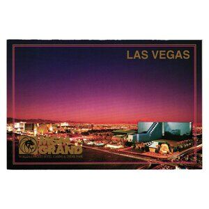 Las Vegas Nevada MGM Grand Sunset Strip Vintage Postcard Hotel Casino Vacation